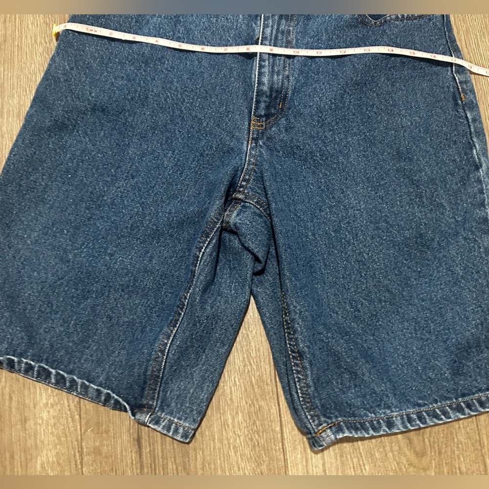 Faded Glory Vintage 100% Cotton Dark Blue High-Rise Denim Shorts - Picture 8 of 13